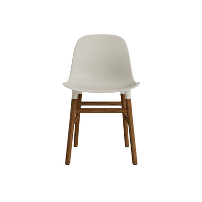 Form Chair Wood by Normann Copenhagen - Lacquered Walnut Base / Light Grey