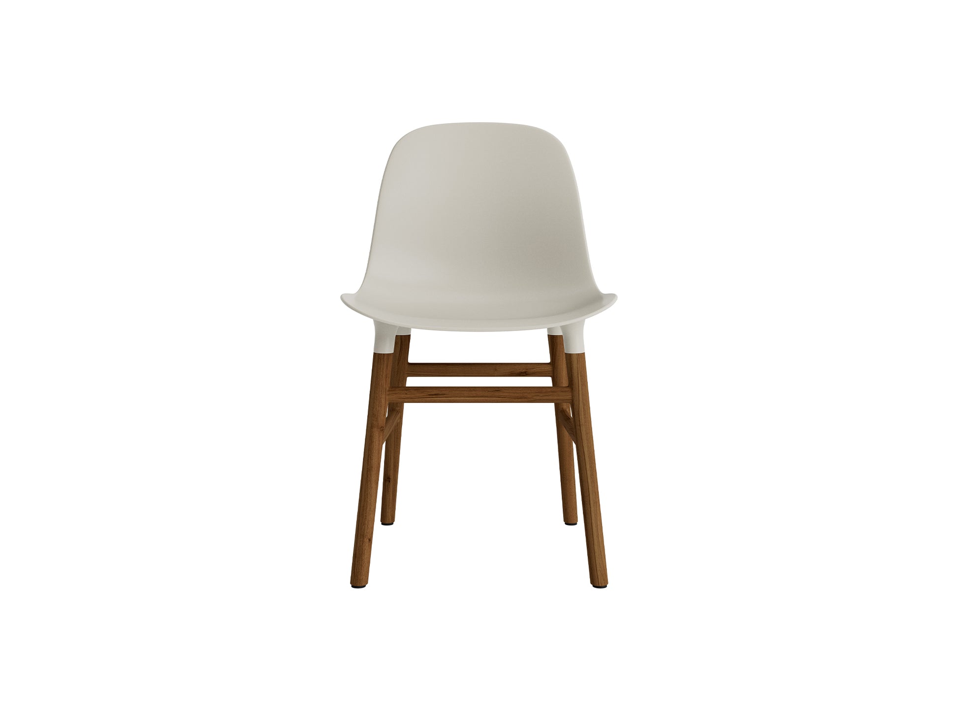 Form Chair Wood by Normann Copenhagen - Lacquered Walnut Base / Light Grey