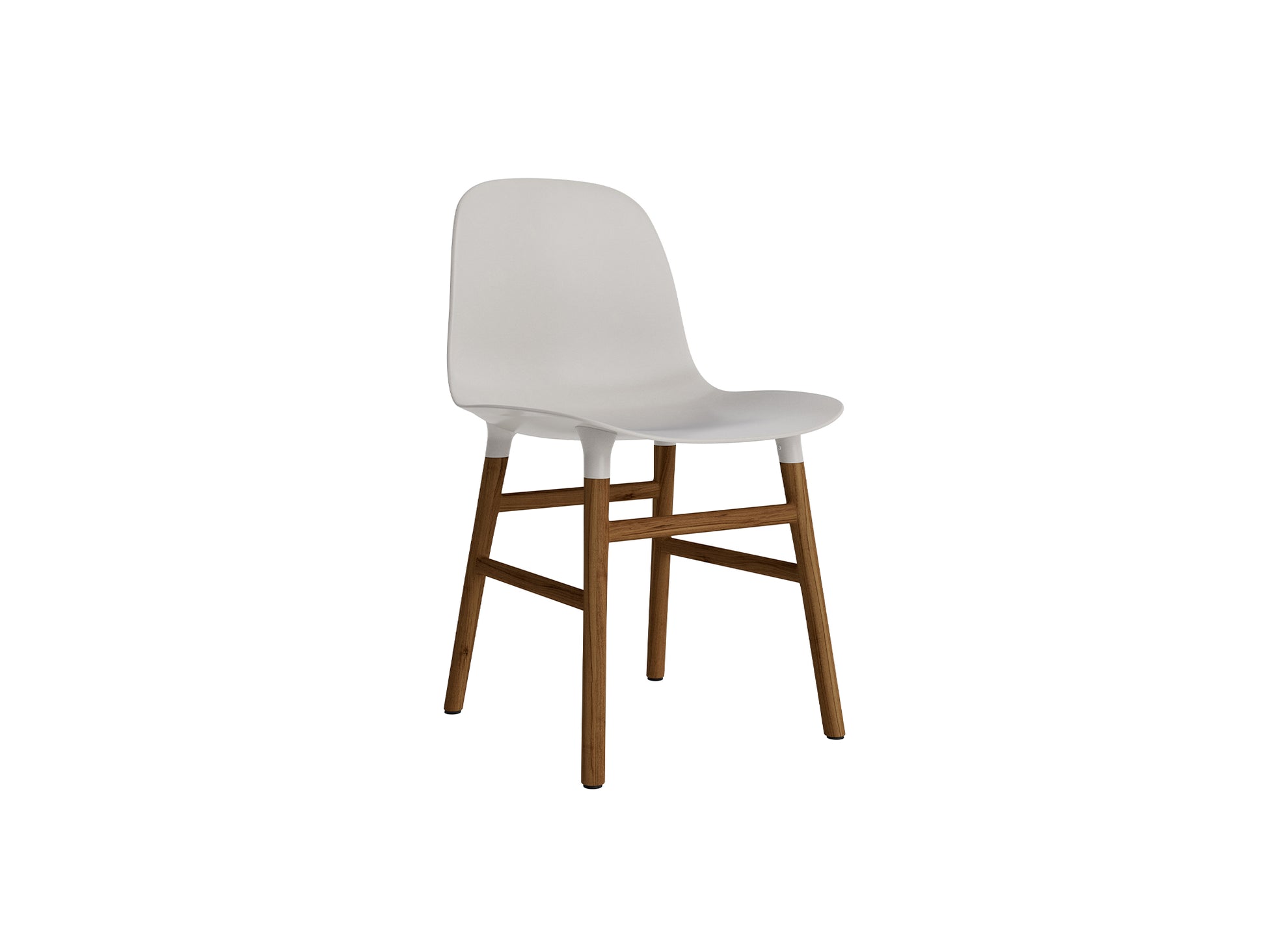 Form Chair Wood by Normann Copenhagen - Lacquered Walnut Base / Warm Grey