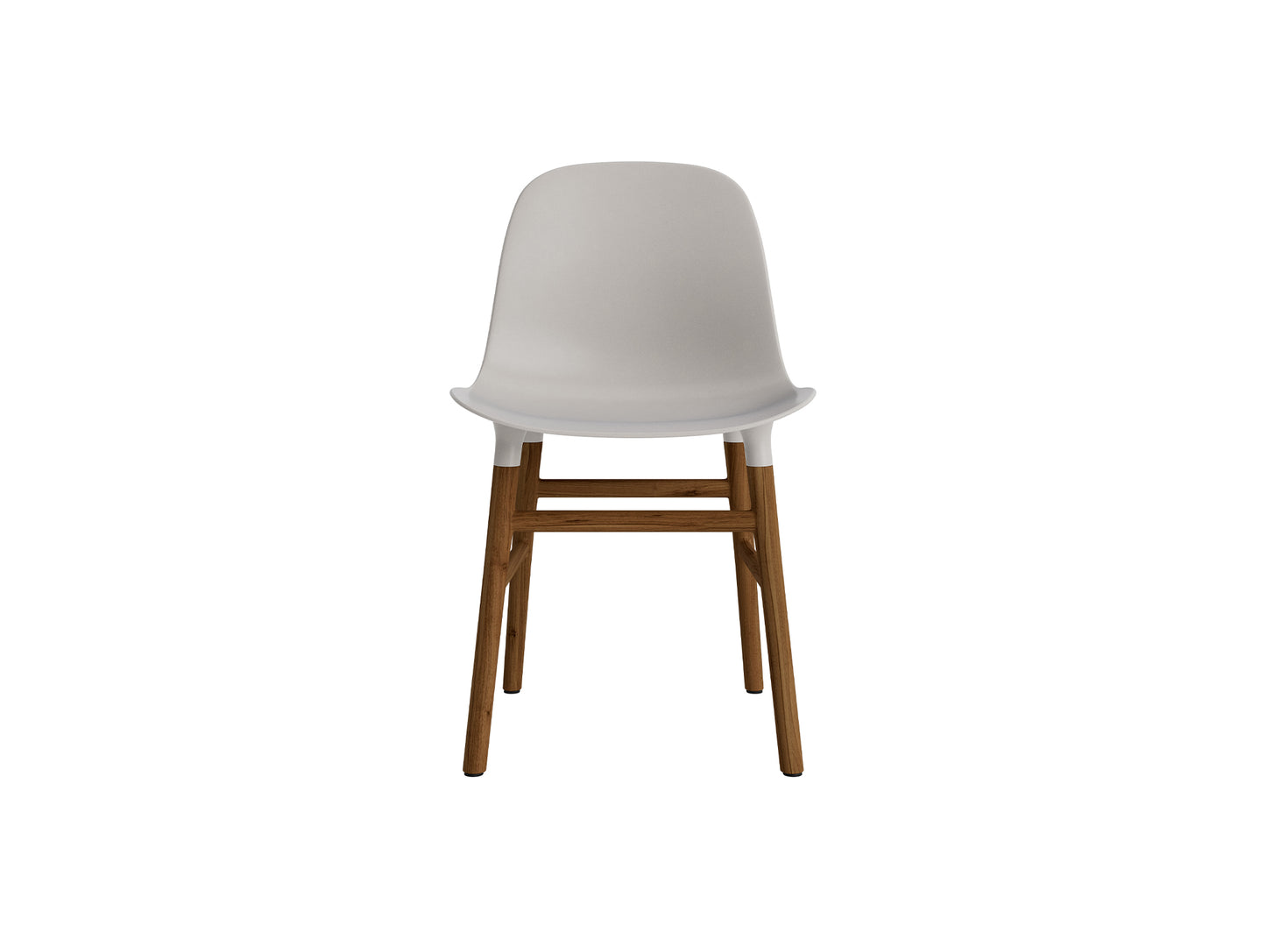 Form Chair Wood by Normann Copenhagen - Lacquered Walnut Base / Warm Grey
