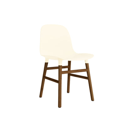 Form Chair Wood by Normann Copenhagen - Lacquered Walnut Base / Cream