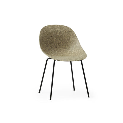 Mat Chair - Steel by Normann Copenhagen / Black Steel Base / Seaweed
