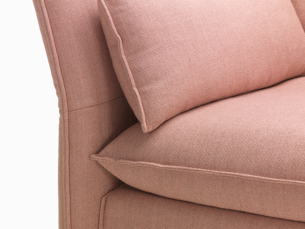 Mariposa 2.5-Seater Sofa by Vitra - Dumet 10 Pale Rose Beige (F80)