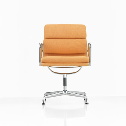 Soft Pad Conference Chair EA 208 by Vitra - Chromed Aluminium / Track Cognac Mustard (F120)