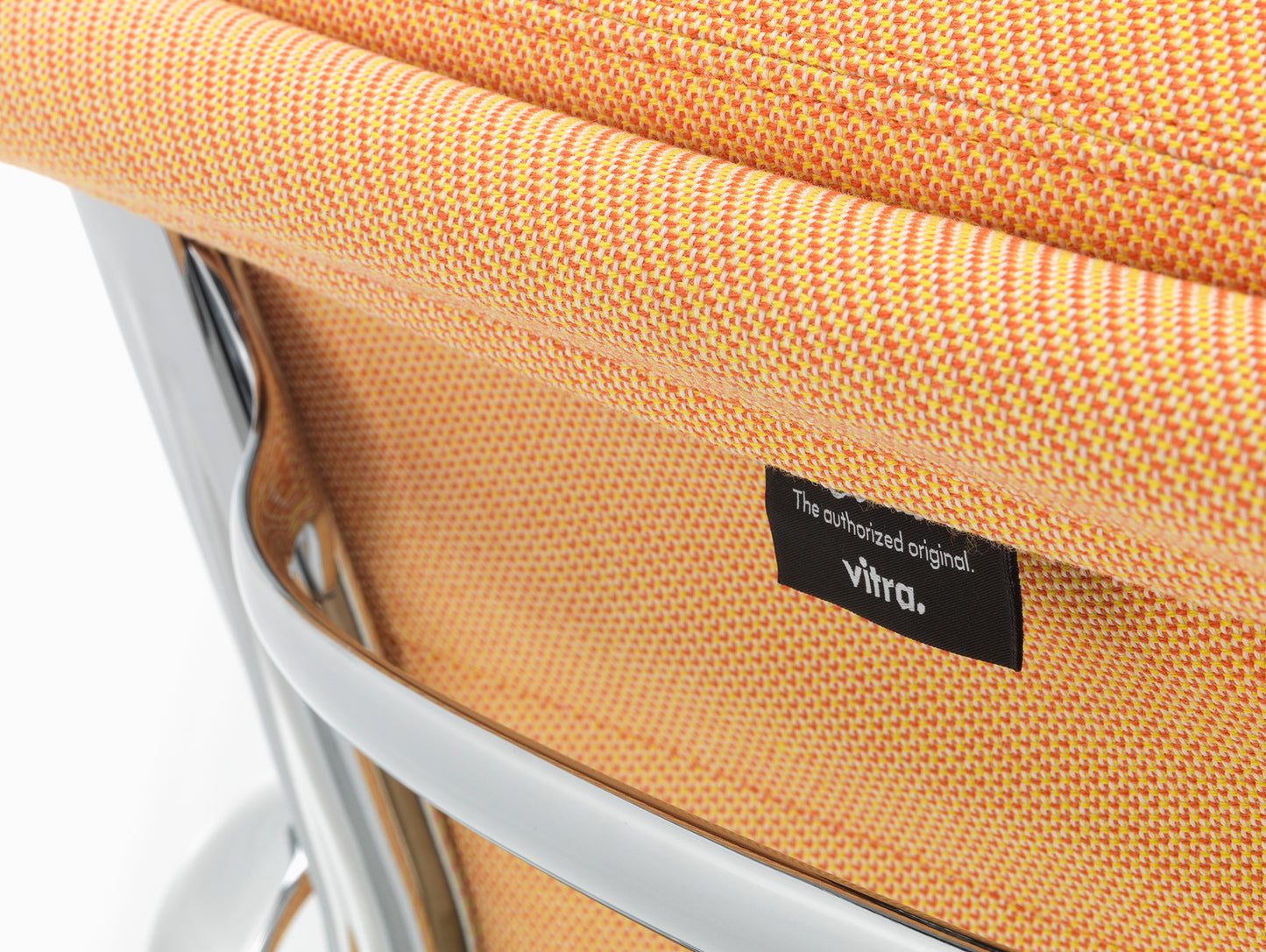 Soft Pad Conference Chair EA 208 by Vitra - Chromed Aluminium / Track Cognac Mustard (F120)