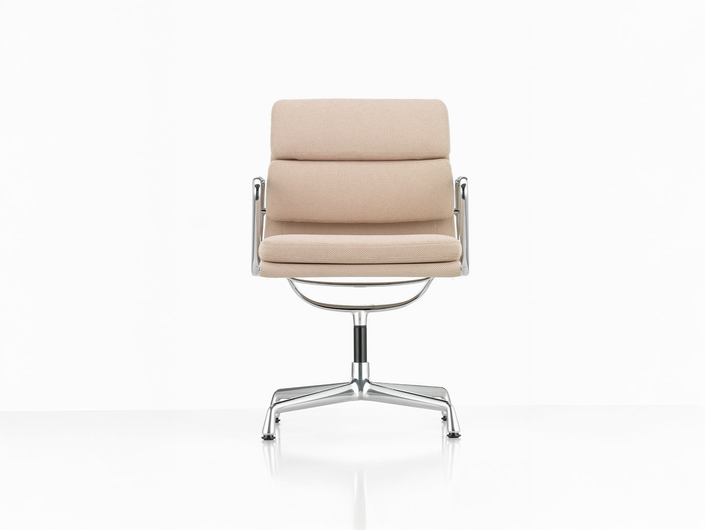 Soft Pad Conference Chair EA 208 by Vitra - Chromed Aluminium / Laser RE Nude Cream (F40)