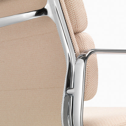 Soft Pad Conference Chair EA 208 by Vitra - Chromed Aluminium / Laser RE Nude Cream (F40)