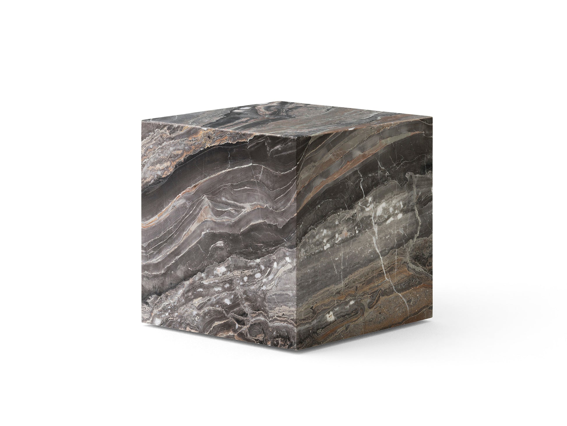 Marble Plinth Cubic by Audo Copenhagen - Grey Galaxy Marble
