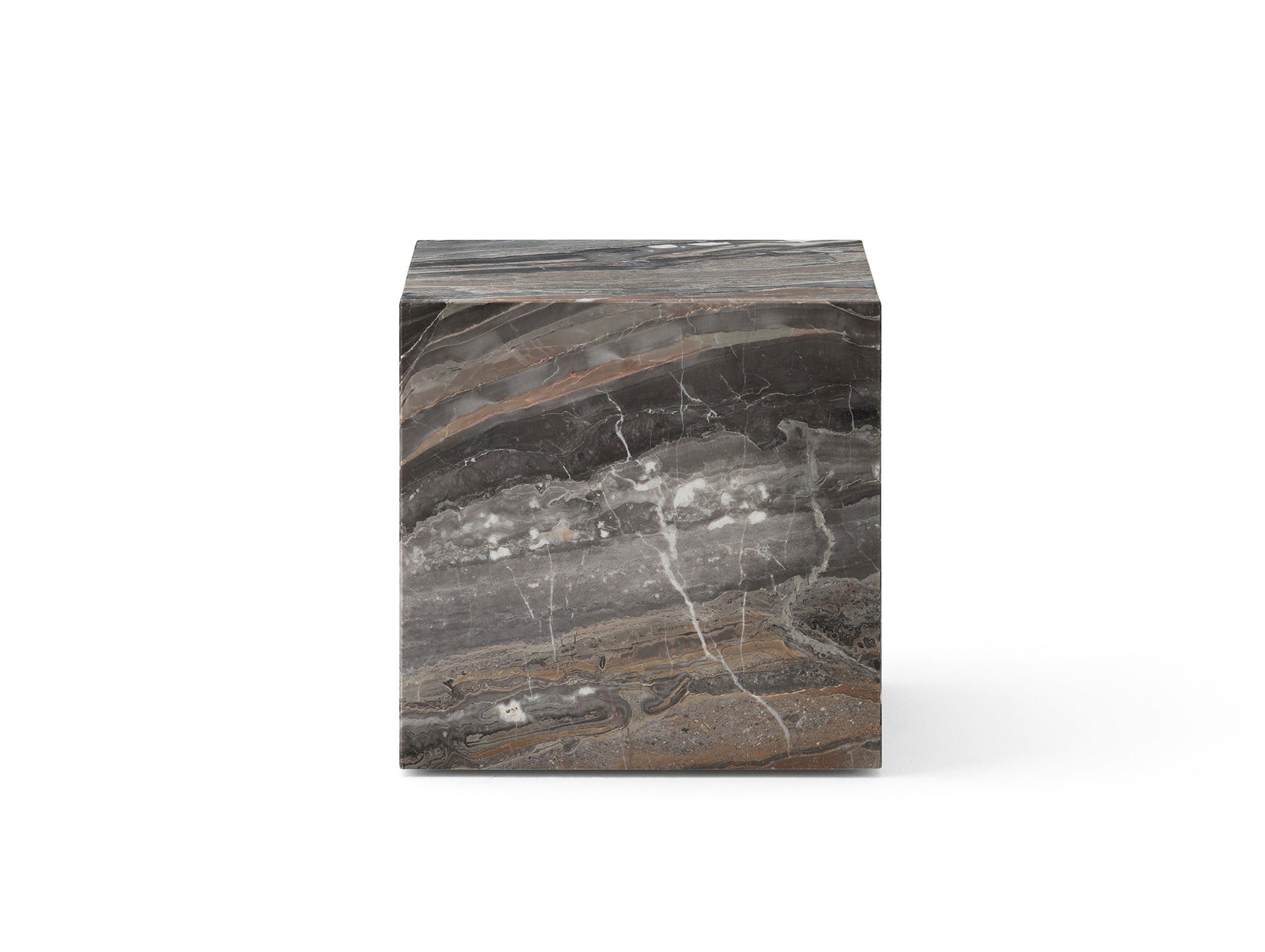 Marble Plinth Cubic by Audo Copenhagen - Grey Galaxy Marble