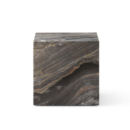 Marble Plinth Cubic by Audo Copenhagen - Grey Galaxy Marble