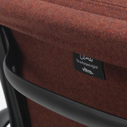 Soft Pad Work Chair EA 217 by Vitra - Deep Black Powder-Coated Aluminium / Cosy 2 Chestnut (F80)