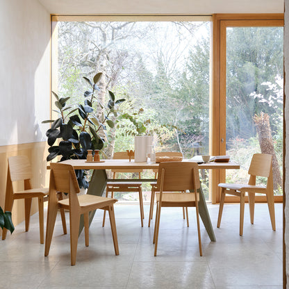 EM Table by Vitra - Solid Oak Tabletop / Gris Vermeer Base