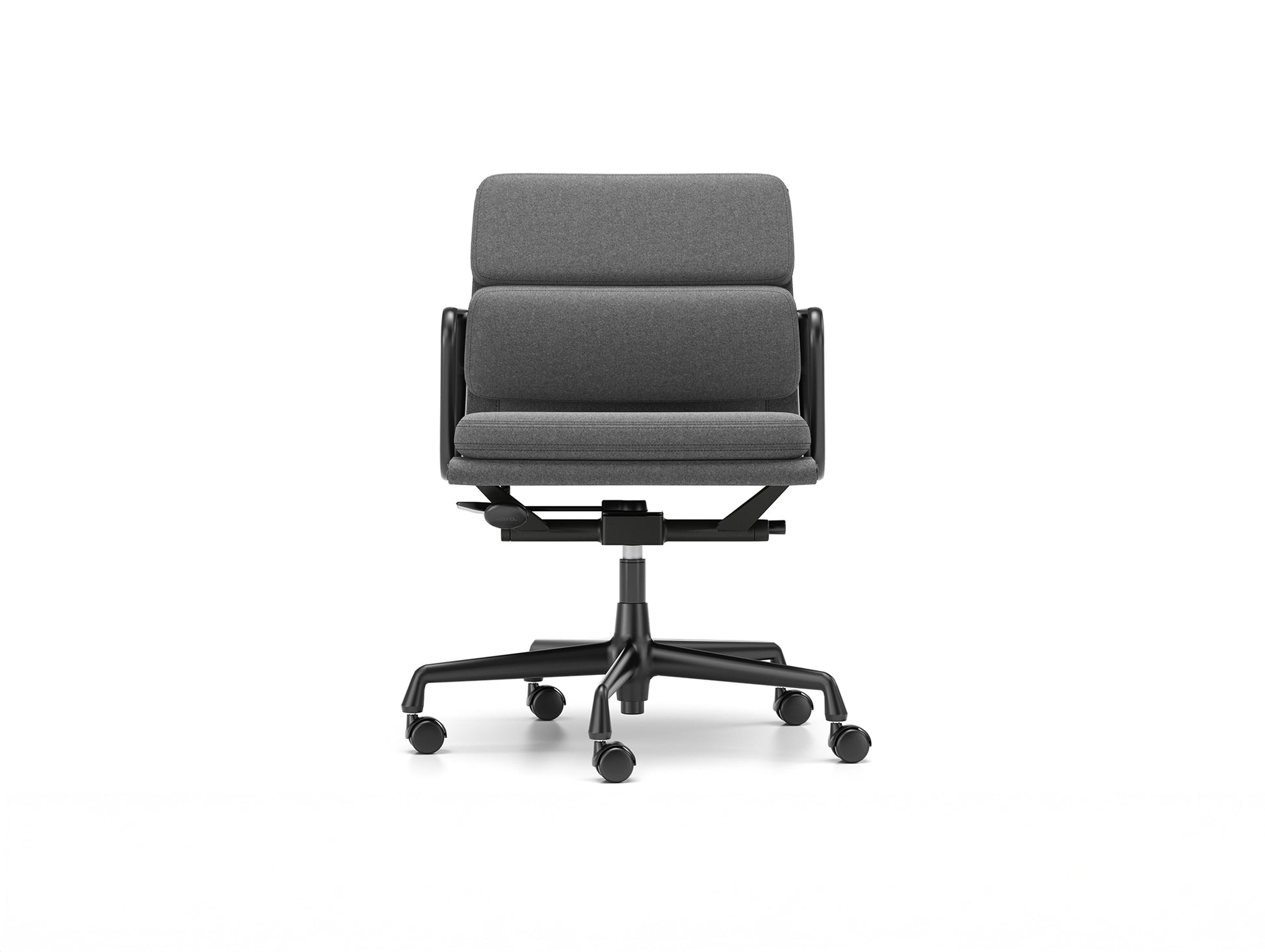 Soft Pad Work Chair EA 217 by Vitra - Black Aluminium / Cosy 2 Classic Grey