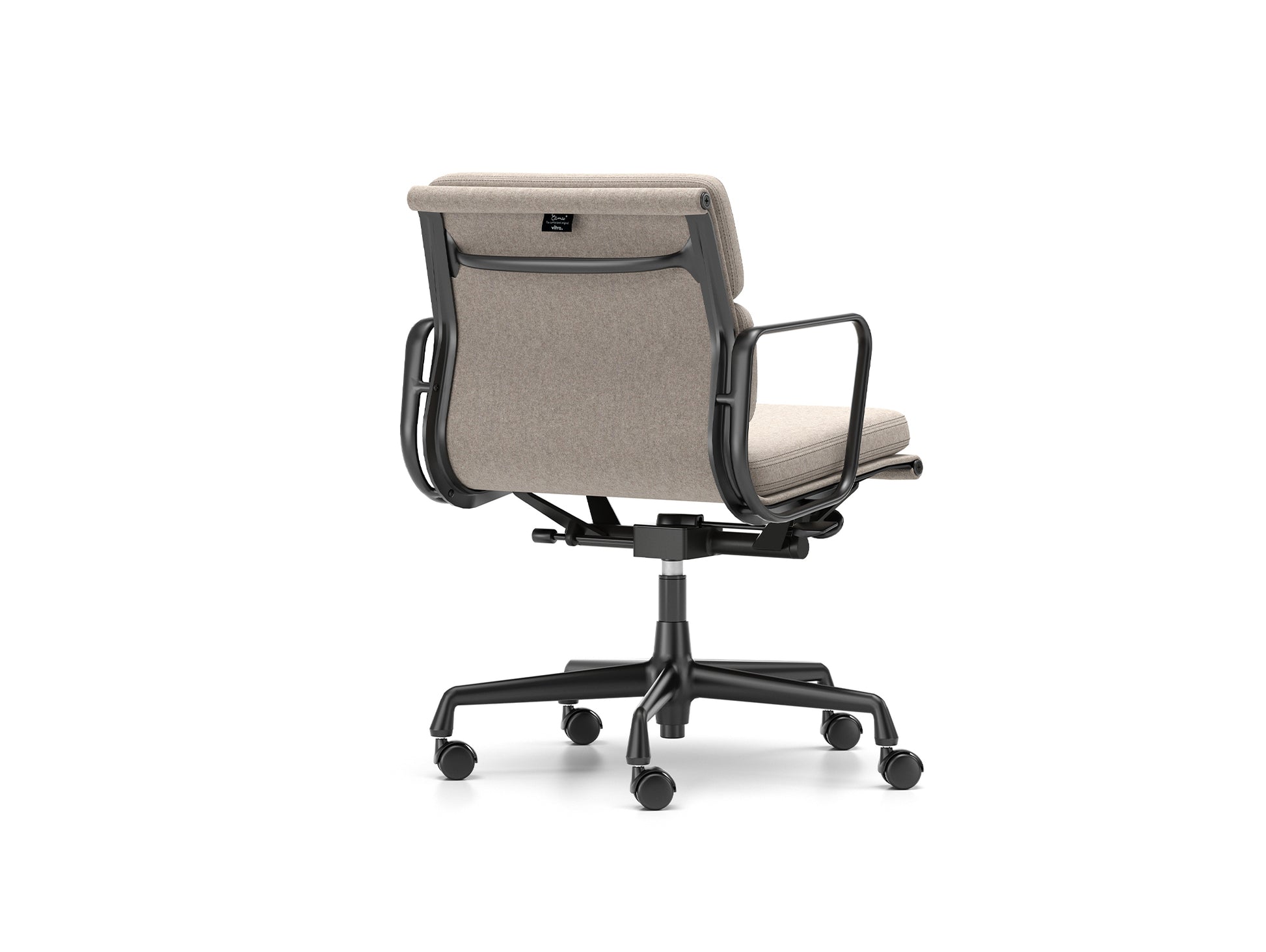 Soft Pad Work Chair EA 217 by Vitra - Deep Black Aluminium / Cosy 2 Fossil (F80)