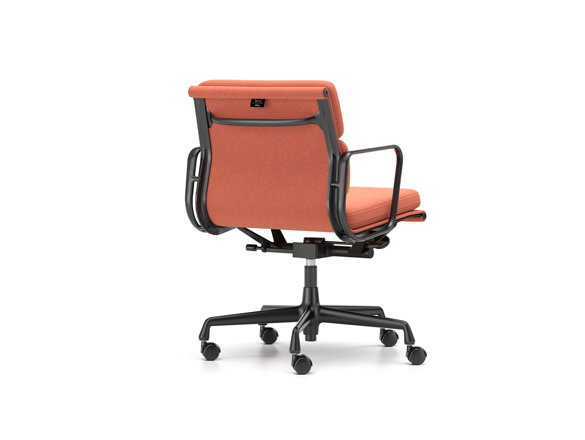 Soft Pad Work Chair EA 217 by Vitra - Black Aluminium / Cosy 2 Rusty Orange