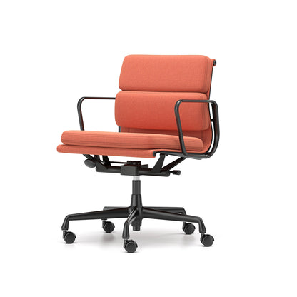 Soft Pad Work Chair EA 217 by Vitra - Black Aluminium / Cosy 2 Rusty Orange