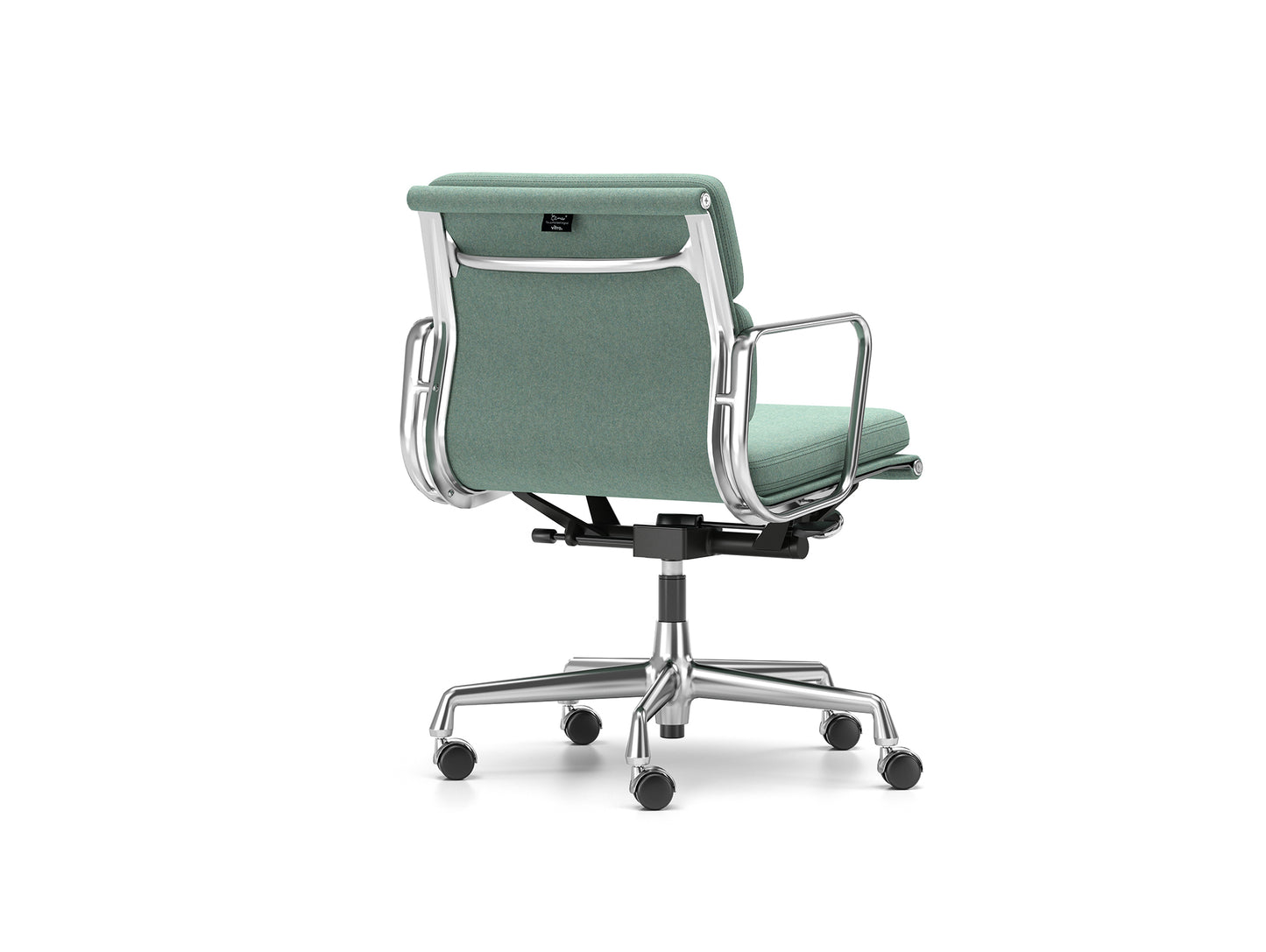 Soft Pad Work Chair EA 217 by Vitra - Chromed Aluminium / Cosy 2 Reed Green