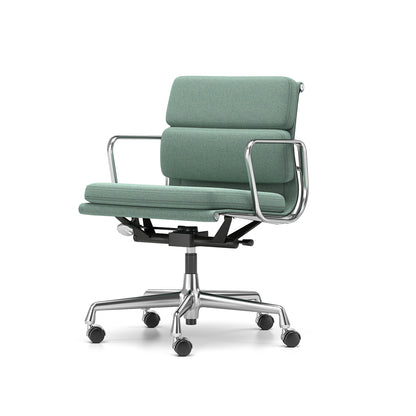 Soft Pad Work Chair EA 217 by Vitra - Chromed Aluminium / Cosy 2 Reed Green