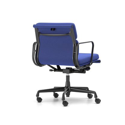 Soft Pad Work Chair EA 217 by Vitra - Black Aluminium / Cosy 2 Electric Blue
