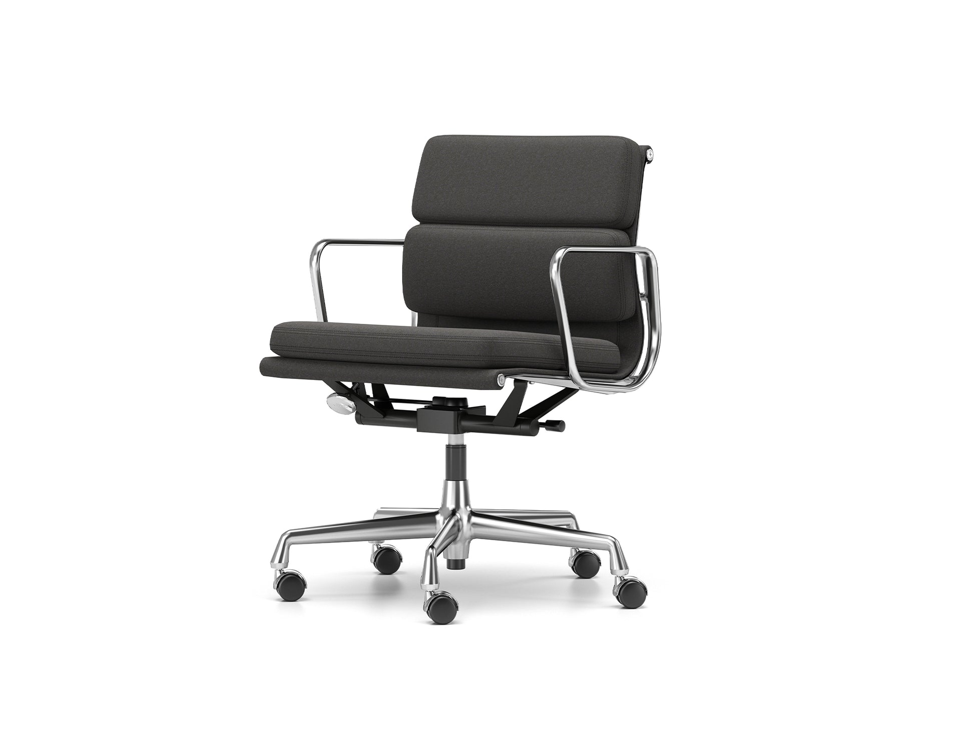 Soft Pad Work Chair EA 217 by Vitra - Chromed Aluminium / Cosy 2 Merino Black