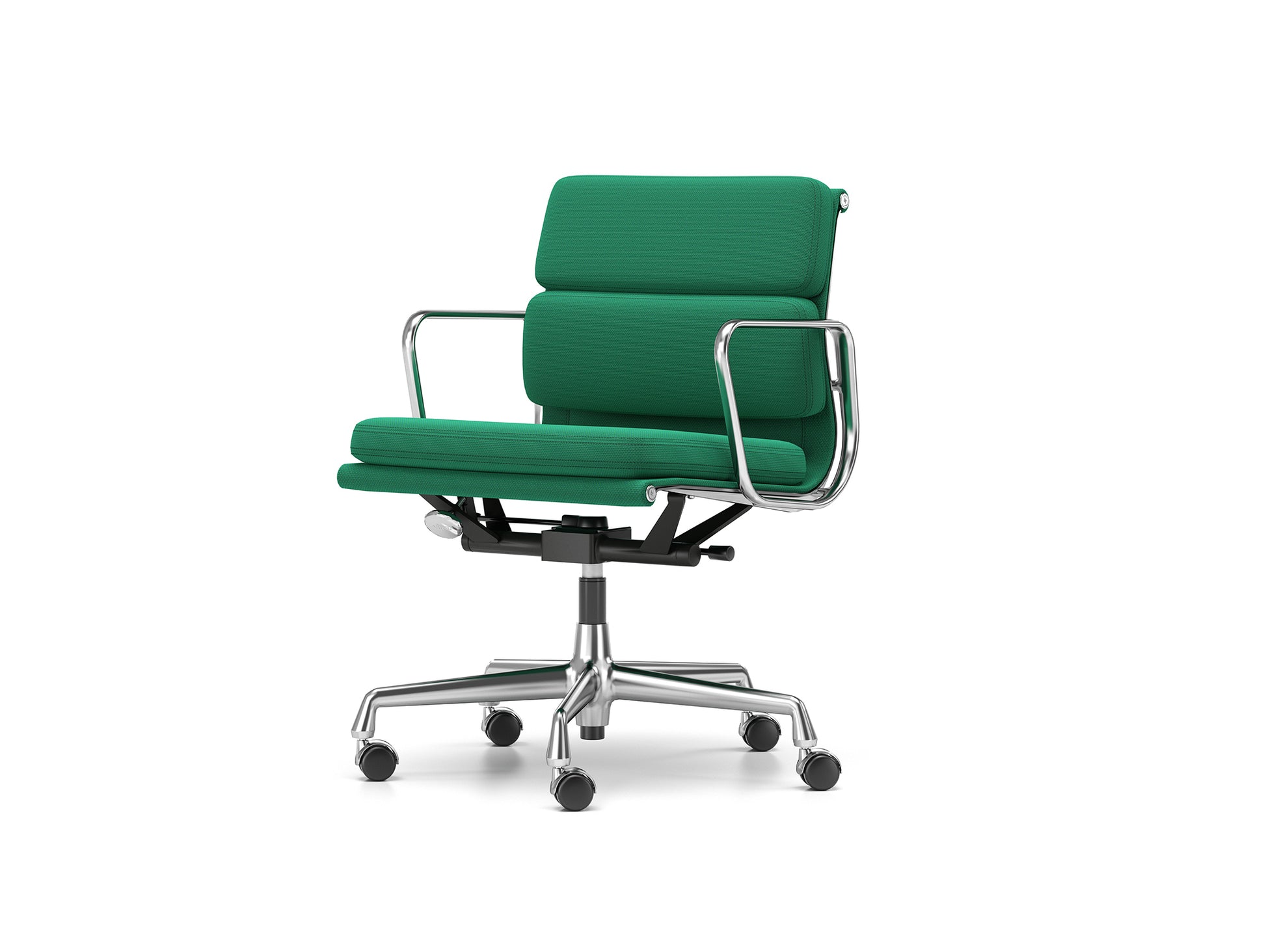 Soft Pad Work Chair EA 217 by Vitra - Chromed Aluminium / Laser RE Emerald Malachite