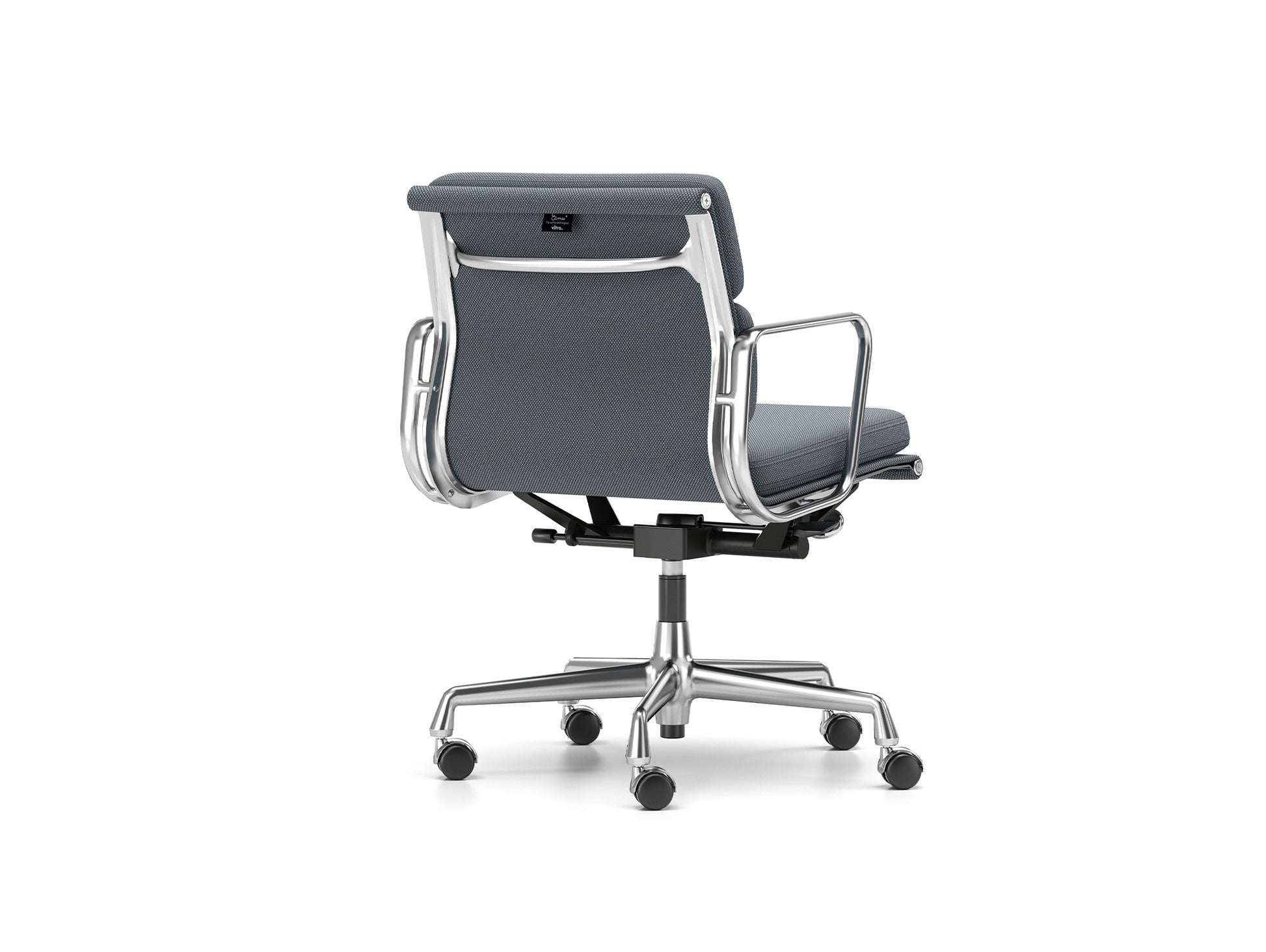 Soft Pad Work Chair EA 217 by Vitra - Chromed Aluminium / Laser RE Ice Blue Moor Brown