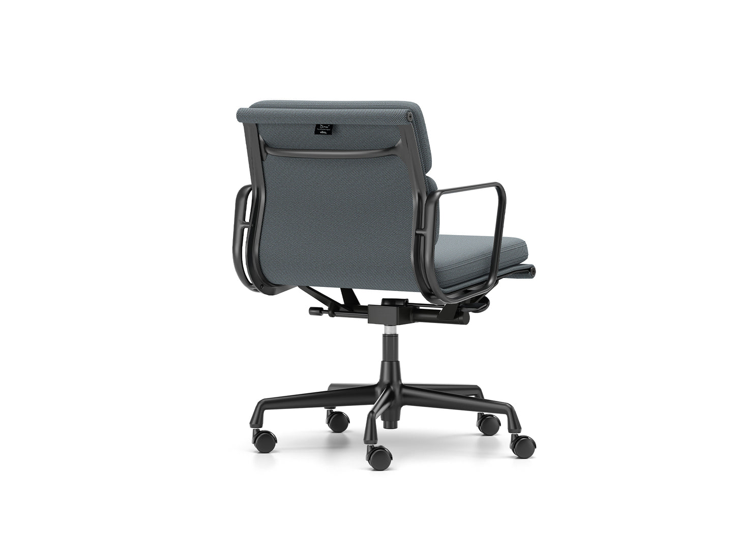 Soft Pad Work Chair EA 217 by Vitra - Black Aluminium / Laser RE Ice Blue Moor Brown