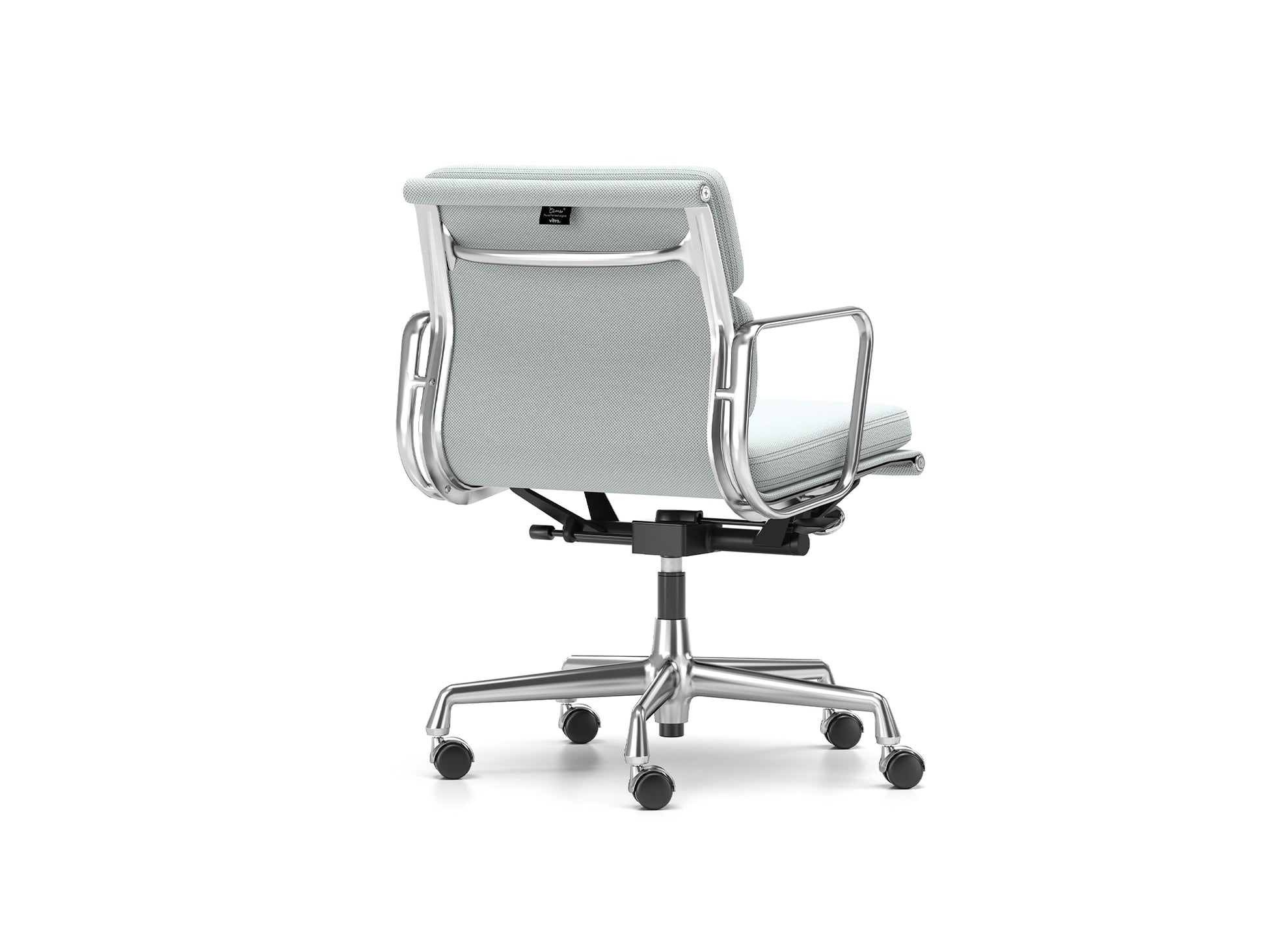 Soft Pad Work Chair EA 217 by Vitra - Chromed Aluminium / Laser RE Ice Blue Cream