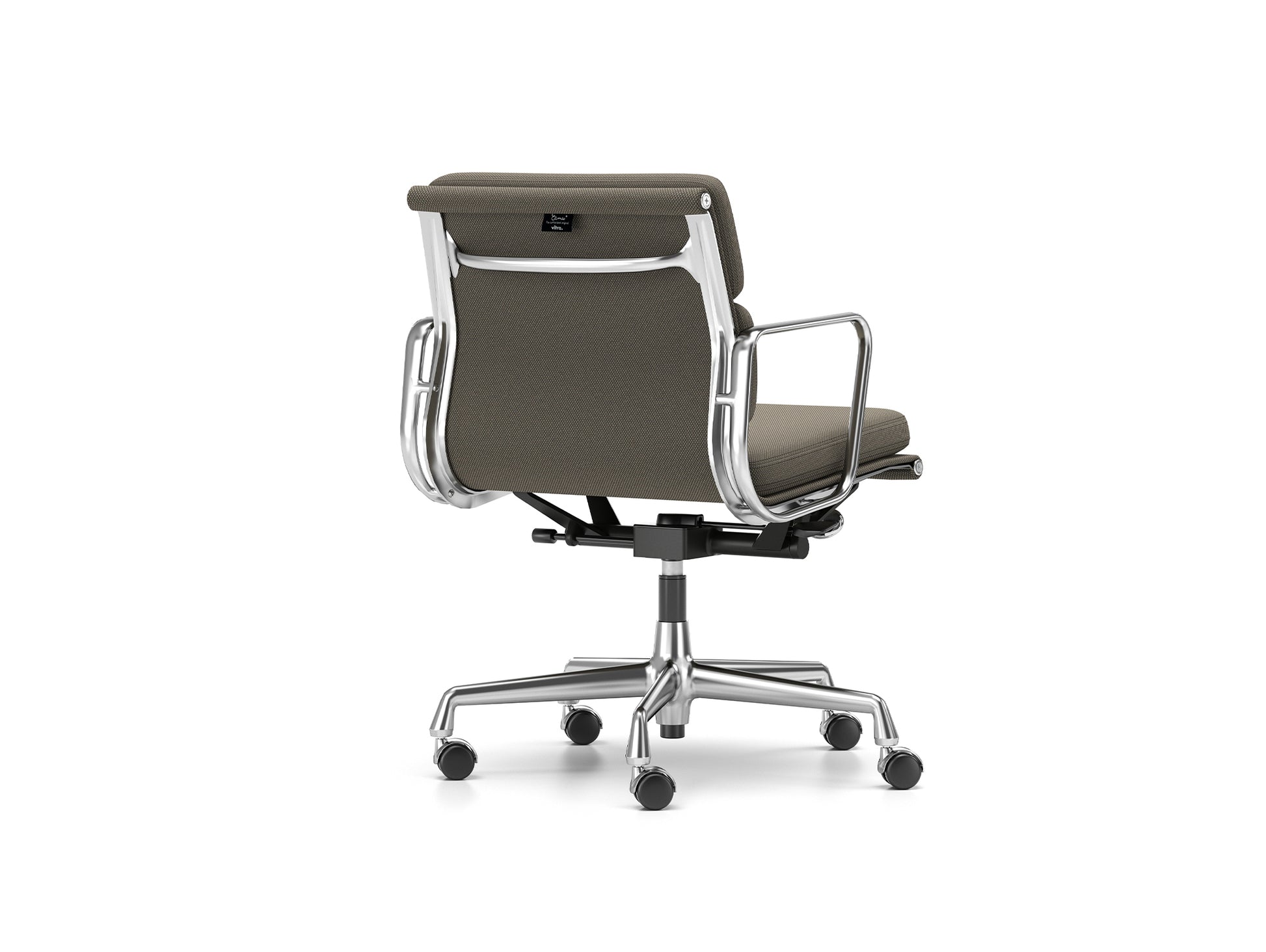 Soft Pad Work Chair EA 217 by Vitra - Chromed Aluminium / Laser RE Warm Grey Moor Brown