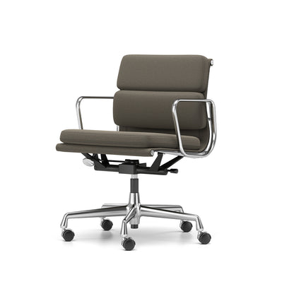 Soft Pad Work Chair EA 217 by Vitra - Chromed Aluminium / Laser RE Warm Grey Moor Brown