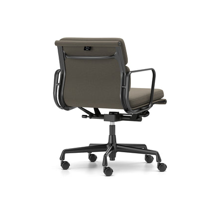 Soft Pad Work Chair EA 217 by Vitra - Black Aluminium / Laser RE Warm Grey Moor Brown
