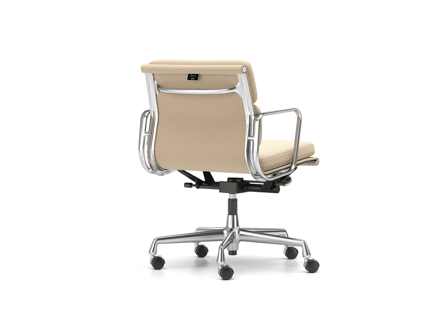 Soft Pad Work Chair EA 217 by Vitra - Chromed Aluminium / Laser RE Papyrus Cream