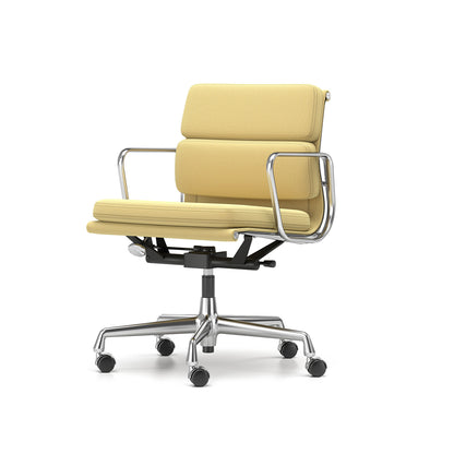 Soft Pad Work Chair EA 217 by Vitra - Chromed Aluminium / Laser RE Cream Mustard