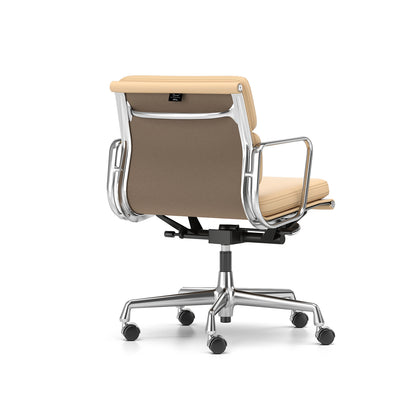 Soft Pad Work Chair EA 217 by Vitra - Chromed Aluminium / Cashew Premium F Leather
