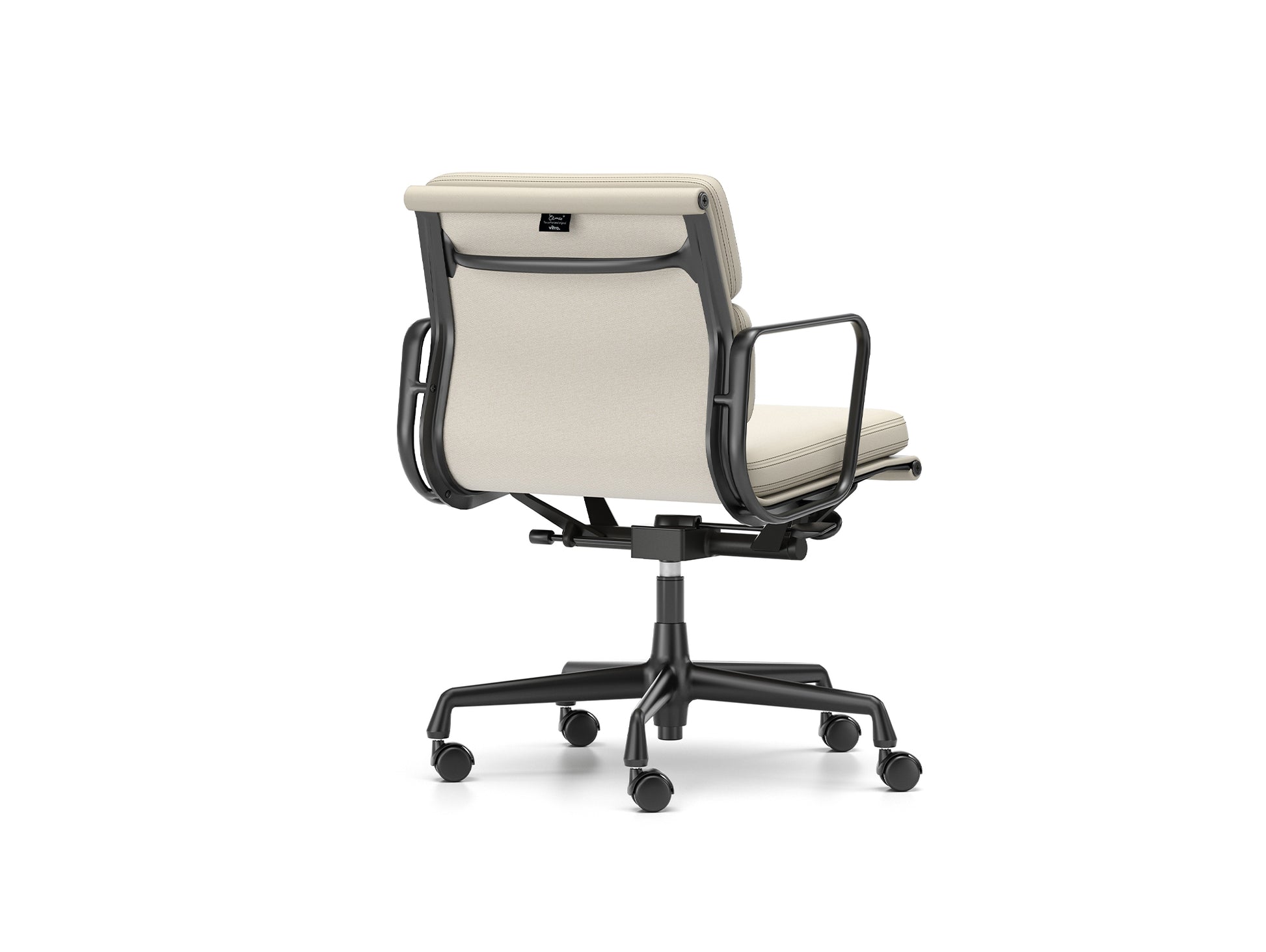 Soft Pad Work Chair EA 217 by Vitra - Black Aluminium / Clay Premium F Leather