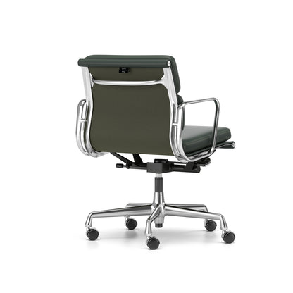 Soft Pad Work Chair EA 217 by Vitra - Chromed Aluminium / Jade Premium F Leather