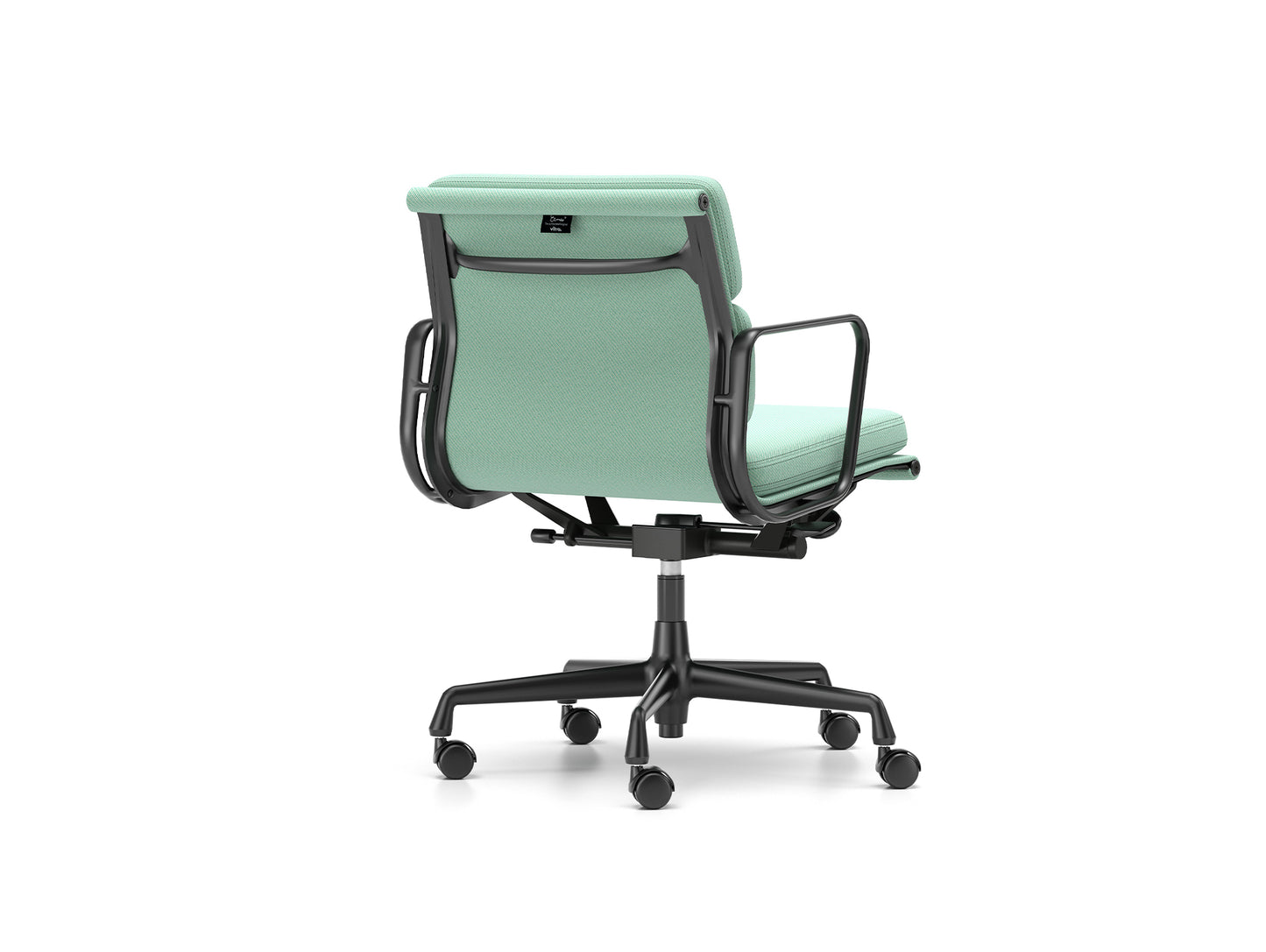 Soft Pad Work Chair EA 217 by Vitra - Black Aluminium / Track Mint Cream