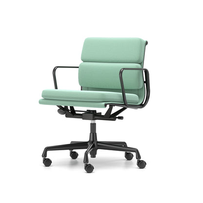 Soft Pad Work Chair EA 217 by Vitra - Black Aluminium / Track Mint Cream