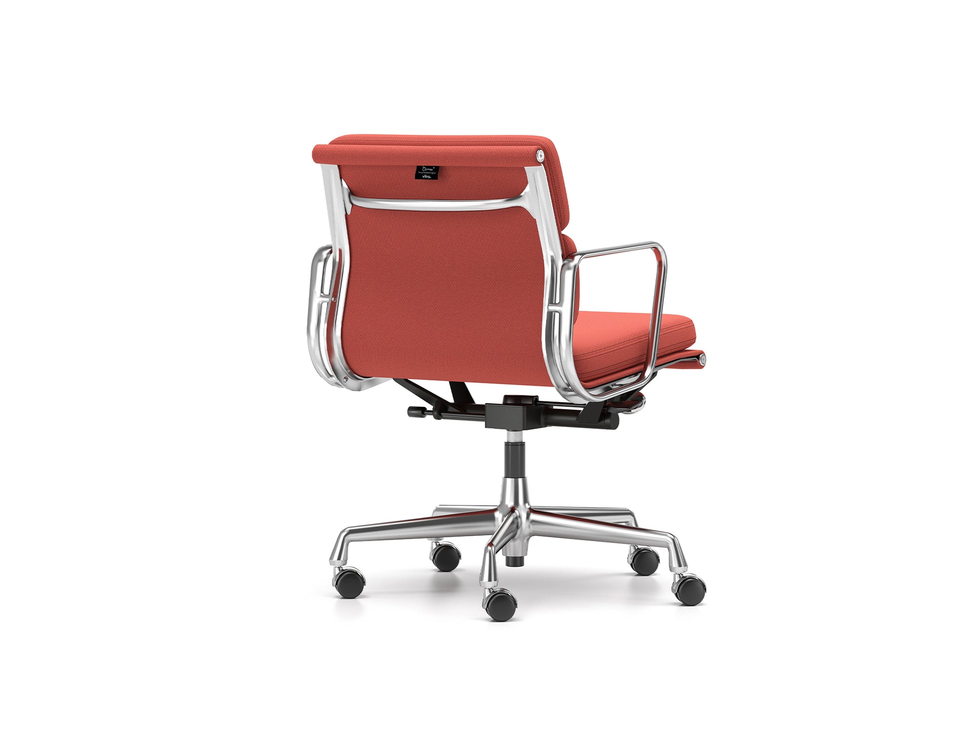 Soft Pad Work Chair EA 217 by Vitra - Chromed Aluminium / Brick Dark Red