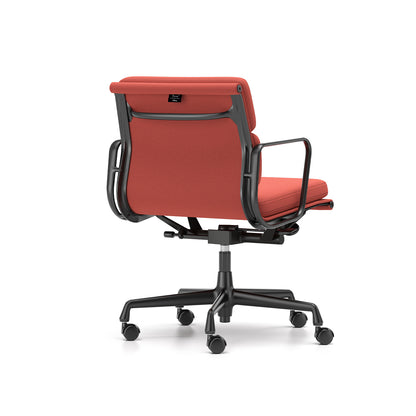 Soft Pad Work Chair EA 217 by Vitra - Black Aluminium / Brick Dark Red