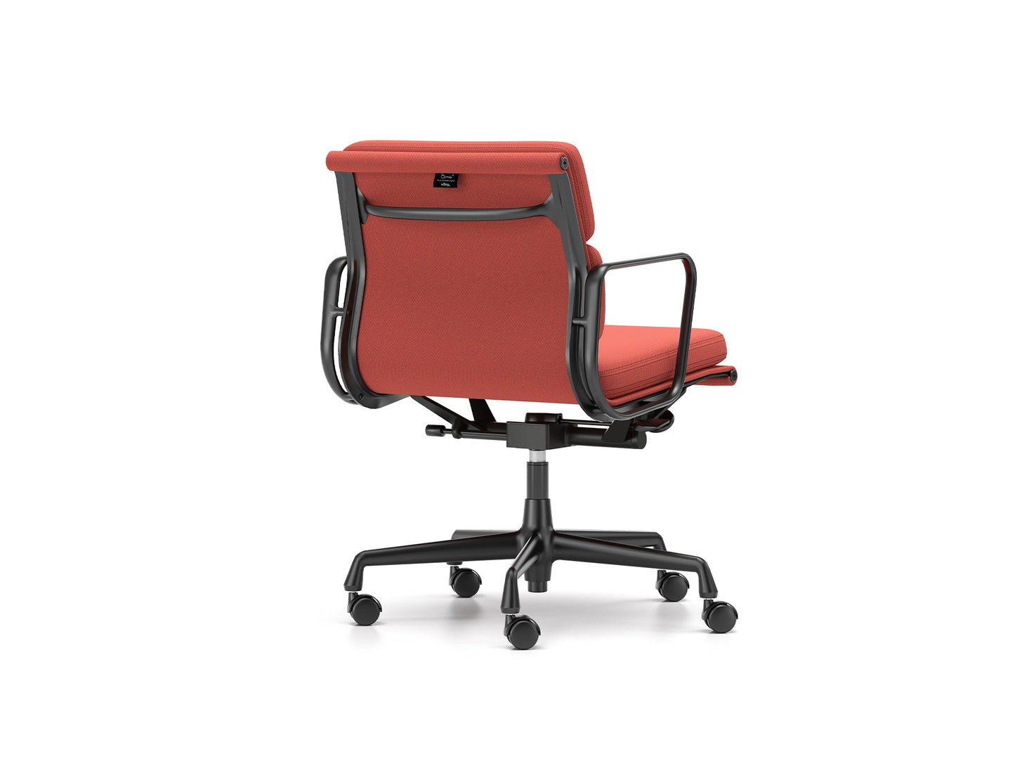 Soft Pad Work Chair EA 217 by Vitra - Black Aluminium / Brick Dark Red