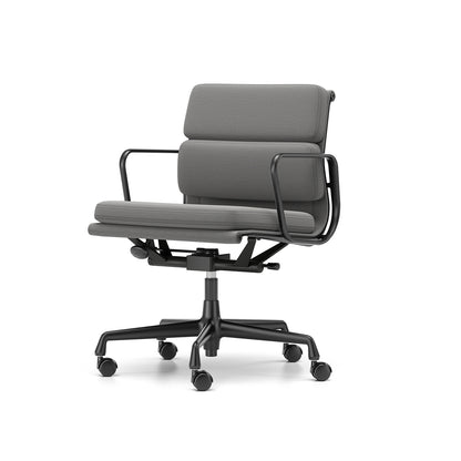 Soft Pad Work Chair EA 217 by Vitra - Black Aluminium / Track Mid Grey Iron Grey