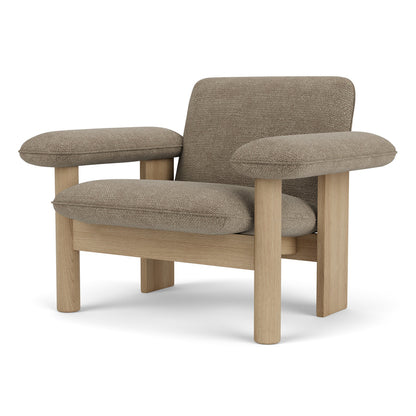 Brasilia Low Back Lounge Chair by Audo Copenhagen - Oiled Oak / UK Barnum Boucle 04