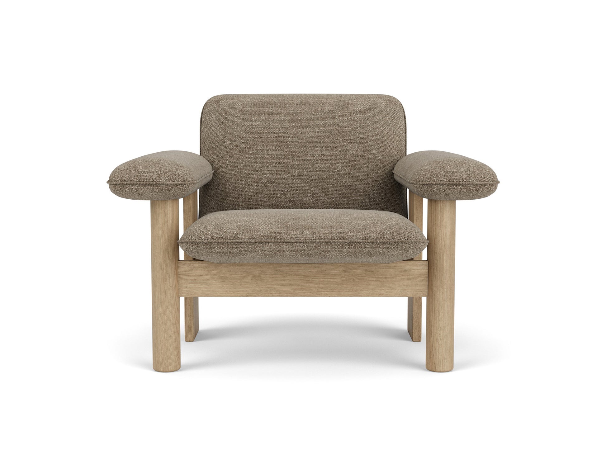 Brasilia Low Back Lounge Chair by Audo Copenhagen - Oiled Oak / UK Barnum Boucle 04