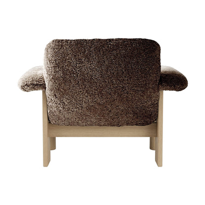 Brasilia Low Back Lounge Chair by Audo Copenhagen - Oiled Oak / Sheepskin Sahara