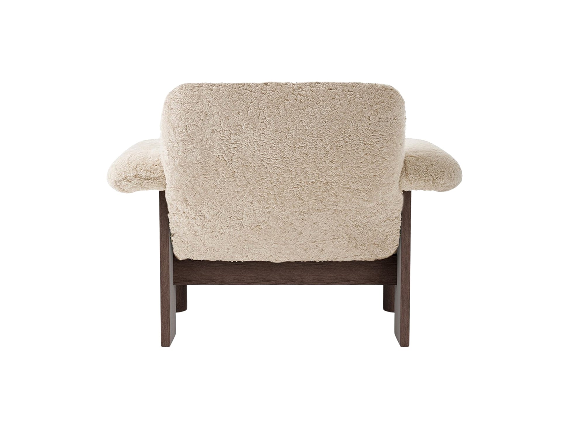 Brasilia Low Back Lounge Chair by Audo Copenhagen - Dark Stained Oak / Sheepskin Nature