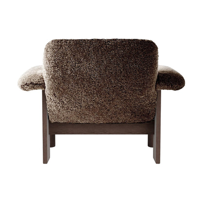 Brasilia Low Back Lounge Chair by Audo Copenhagen - Dark Stained Oak / Sheepskin Sahara