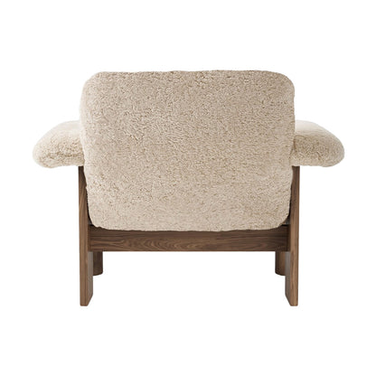 Brasilia Low Back Lounge Chair by Audo Copenhagen - Walnut / Sheepskin Nature