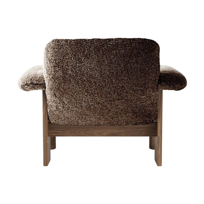 Brasilia Low Back Lounge Chair by Audo Copenhagen - Walnut / Sheepskin Sahara