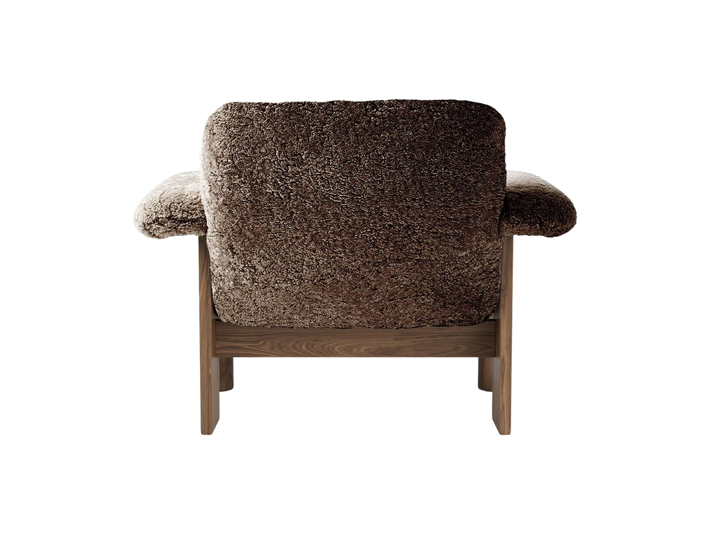 Brasilia Low Back Lounge Chair by Audo Copenhagen - Walnut / Sheepskin Sahara